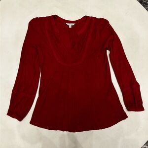 Lucky Brand Vibrant Red Knit Top